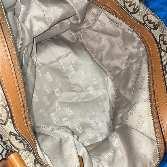 Michael Kors Brown Logo Satchel - Picture 2 of 4